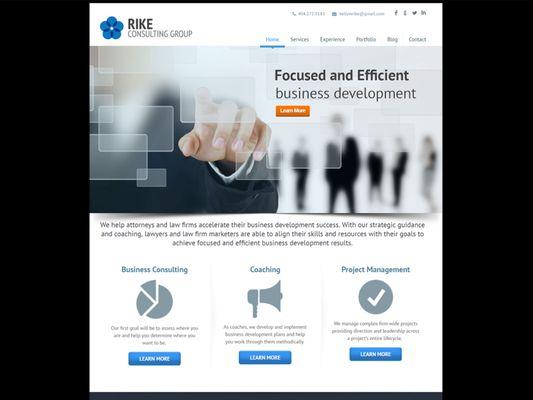 Responsive Website Design for Rike Consulting built on WordPress.