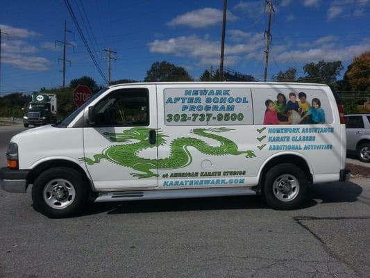 Here's the van we use to transport the children to our After School Program!