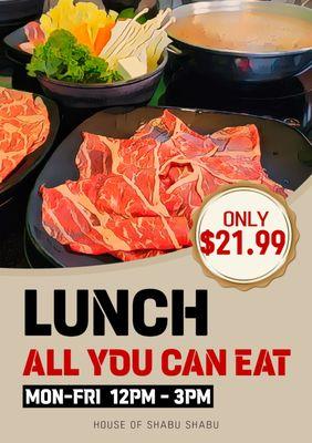 Open all day everyday With lunch specials til 3pm