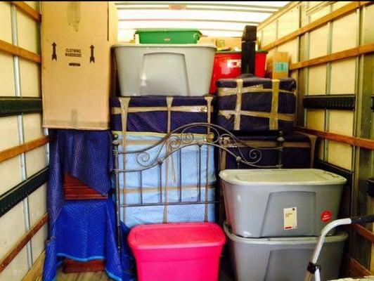 Stacking the truck on a local move in New Jersey