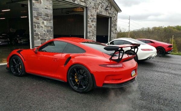 16 porsche GT3 RS, 16 Mercedes gts amg, and a 16 Lamborghini Huracan all with 20% panaflex ceramic installed.