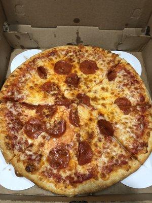 Extra cheese and Pepperoni