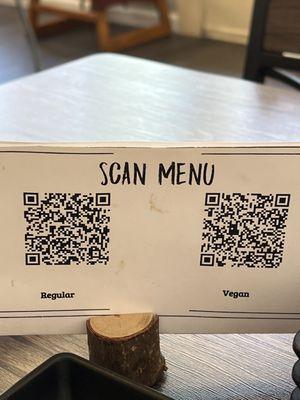 QR code menu