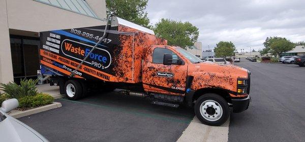 WasteForce Pro's truck working at our office!