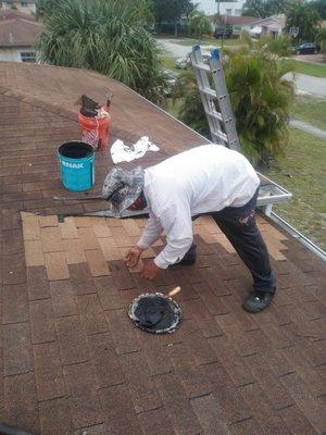 Installing new shingles