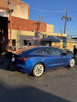 Here's Byron again fourth time washing my car highly recommend coming here for a hand wash