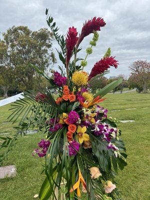 Funeral arrangement standing spray