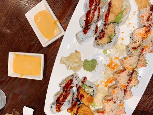 Spider Roll / Angry Dragon Roll / Shrimp Tempura Roll w/ Side Spicy Mayo