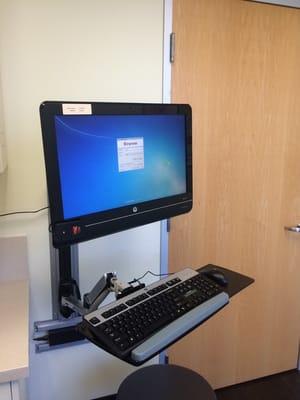 Computer station in the exam room