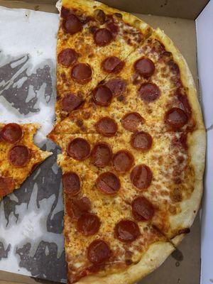 Cheese with pepperoni.