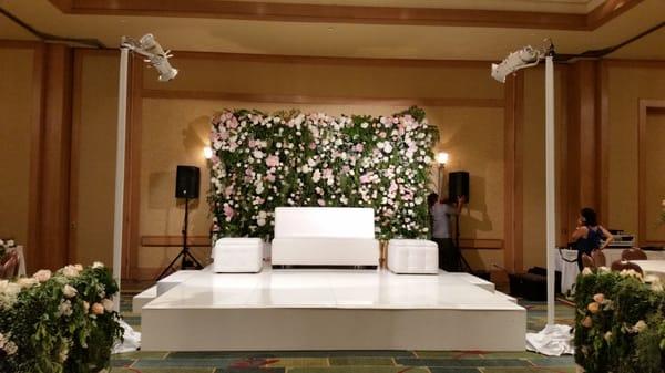 Flower wall back drop