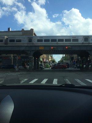 The Long Island Rail Road Arriving at the Nostrand Ave station, Leaving The Barclays Center, Atlantic Terminal station.Train ahead to L.I.