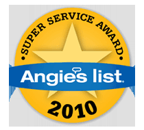 We are the proud recipient of the Angie's List Super Service Award.