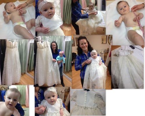 Christening gown made from mother's wedding gown