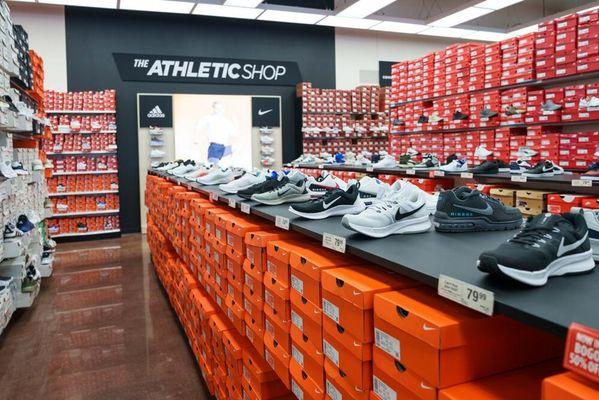 Athletic Shoes Section of Store