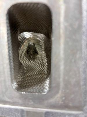 CNC dimpling:  Intake cylinder head port on a LS3