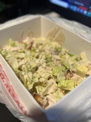 Chicken Caesar salad.