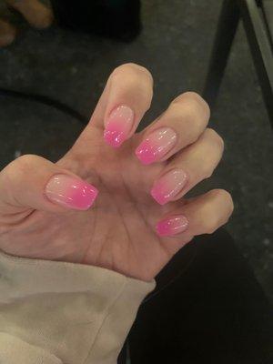 Ombré pink tips