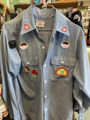 Love this embroidered chambray shirt!