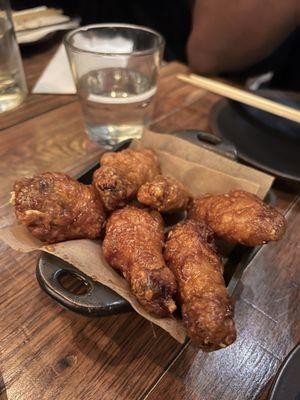 Soy Garlic Wings ($15)