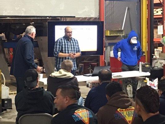 Safety is a top priority at NJDW. That's why we hold monthly driver safety meetings.