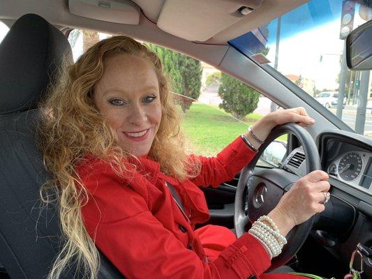 One of our many private lady drivers. This one leads custom tours in Valencia and all other parts of Spain and beyond.