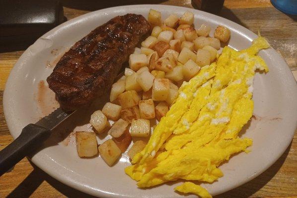 Steak and eggs