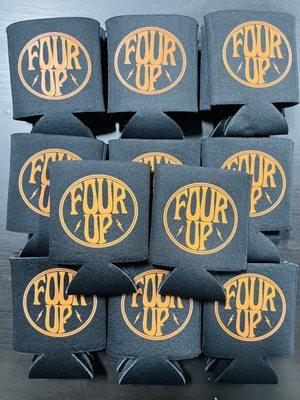 Four up Coozies
 Direct to film (DTF) heat transfers