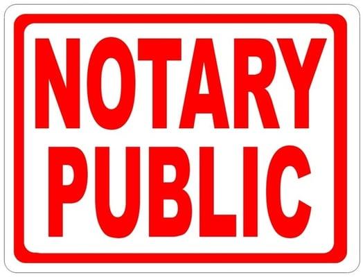 Notary Public on Premises.