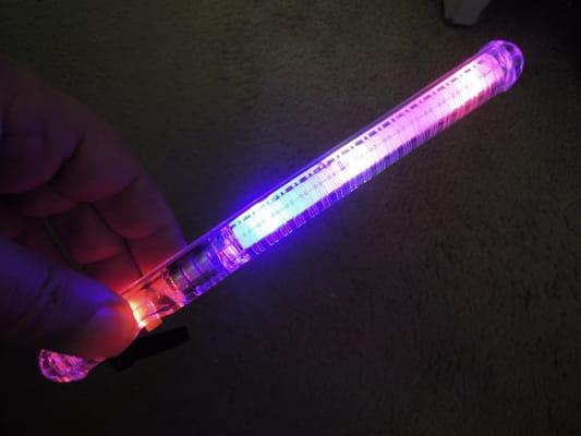 My Light Up Wand. I love it. $4. Made in China. (What a shock!)