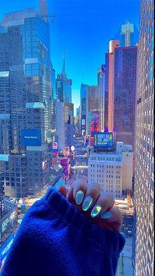 Tina Nail on top of New York City