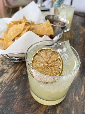 The simple Margarita... delicious and perfectly limey!