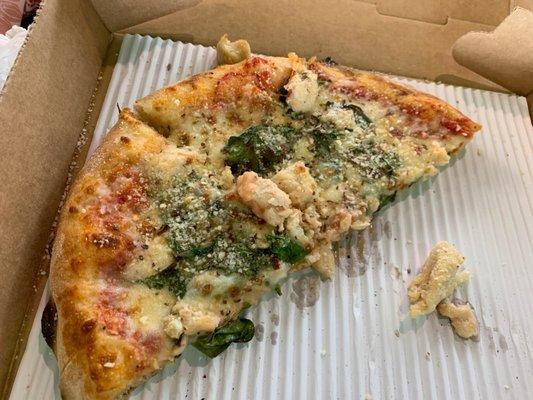 Chicken & spinach pizza!