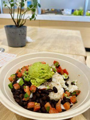 Rice bowl - simple yet flavorful. We got the cashew crema on the side for our toddler