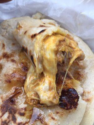 Pork & Cheese Pupusas Inside View 9-24-2016