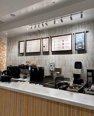 Menu and ordering counter