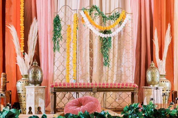 Bay Area Indian Wedding Decorations - Sangeet Decor in Milpitas