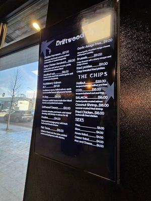 Menu board