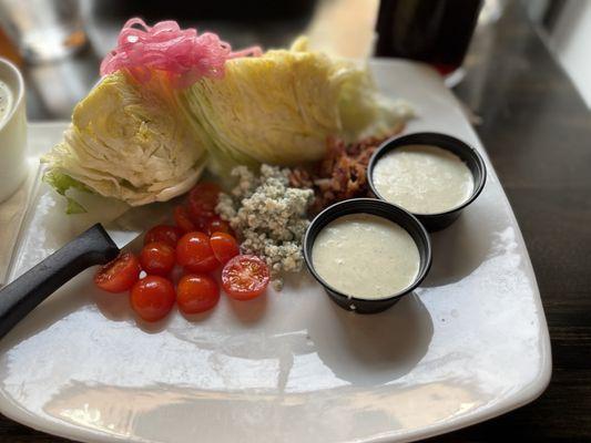 Full wedge salad, super delicious!