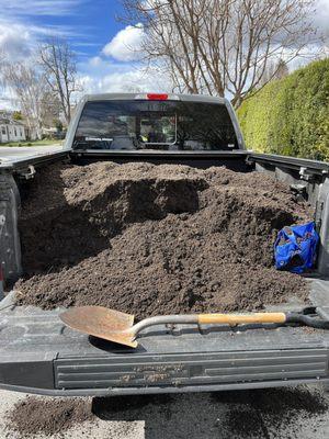 Truck full of soil