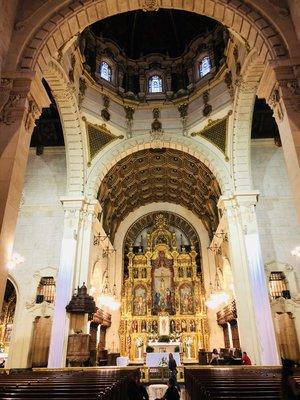 Beautifully decorated with sacred saints and architectural ornaments