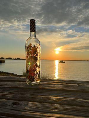 Why not enjoy a Hamptons' wine in the Hamptons! This is "Summer in a Bottle" from Wolffer Wine. Such a great rose to enjoy the sunset.