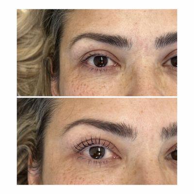 natural lash lift by our artist Green