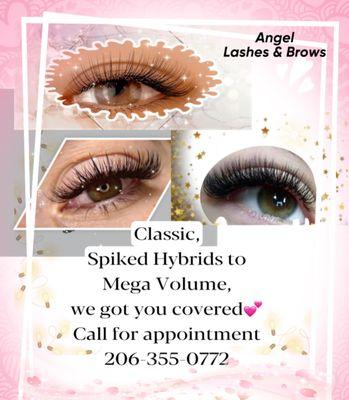 Eyelash extensions in Gig Harbor, WA
Classic, Hybrids, Spiky, to volume eyelash extensions. We got you covered. Book now
 206-355-0772