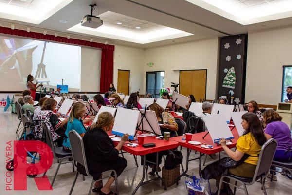 Painting with fun a group in Pico Rivera!