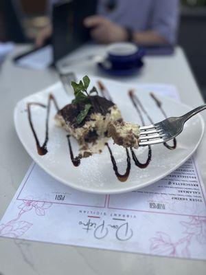 Tiramisu: Free dessert with an entree when you check in!