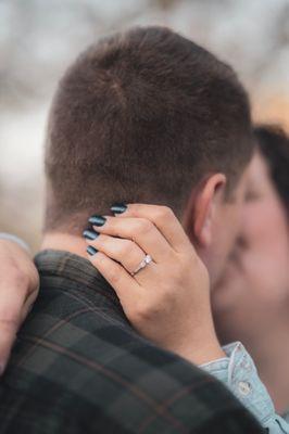 Acrylic nails for engagement shoot