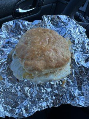 Egg and cheese biscuit