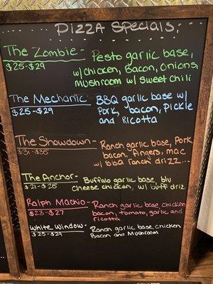 Menu & Specials 10/5/21