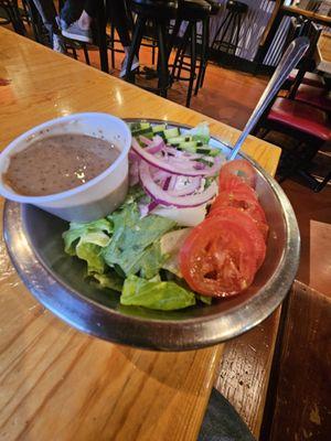 Side salad with balsamic dressing